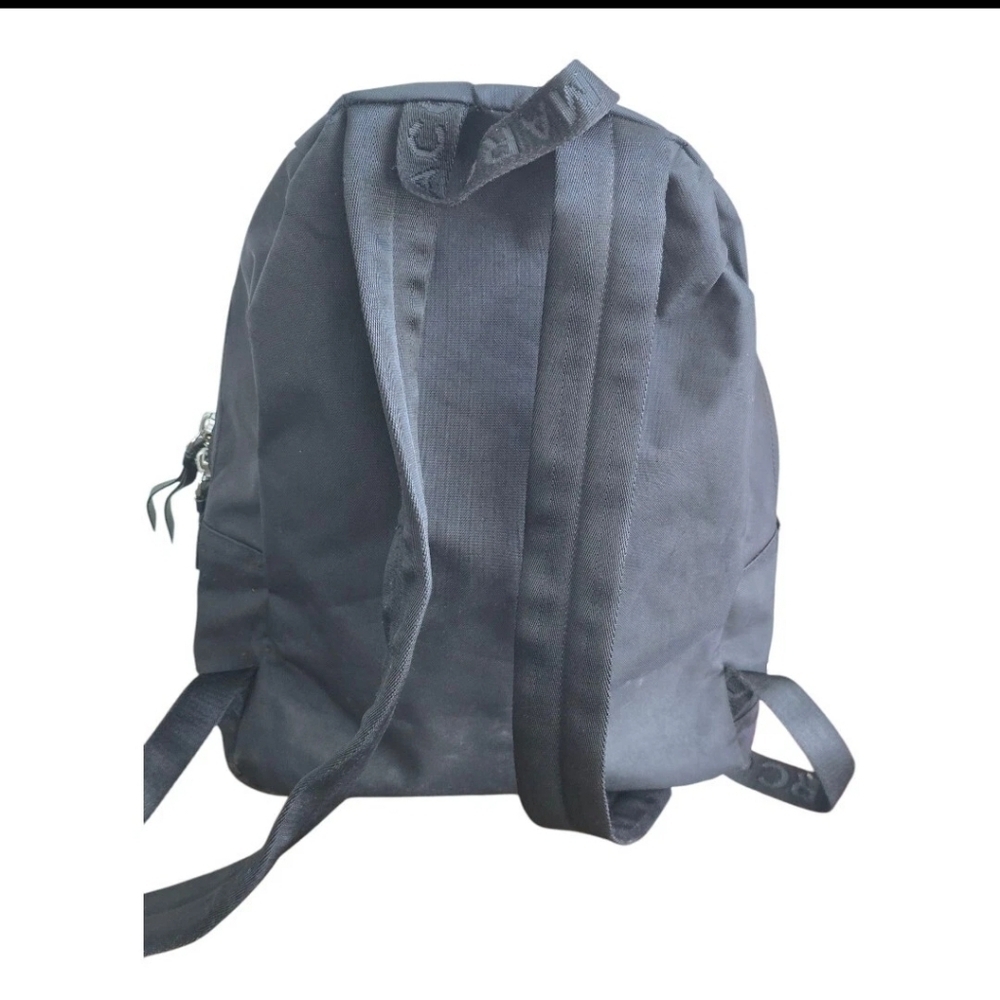 Marc Jacobs Black Canvas Logo Backpack with Silver Hardware - Picture 3 of 14
